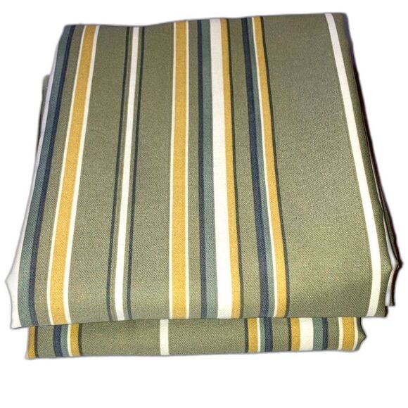 TOMMY BAHAMA Green Gray Cream Yellow Cotton Striped Standard Pillow Sham Pair - Picture 5 of 9
